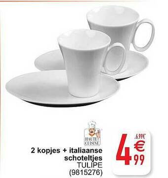 Cora 2 Kopjes, Italiaanse Schoteltjes aanbieding