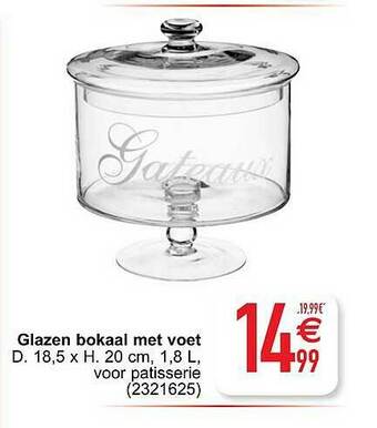 Cora Glazen Bokaal Met Voet aanbieding