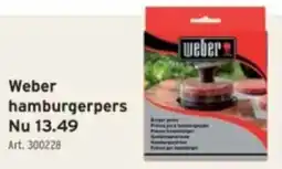 GAMMA Weber Hamburgerpers aanbieding