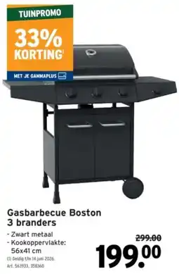 GAMMA Gasbarbecue Boston 3 branders aanbieding