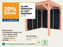 GAMMA Overkapping douglas met zwart zweeds rabat aanbieding