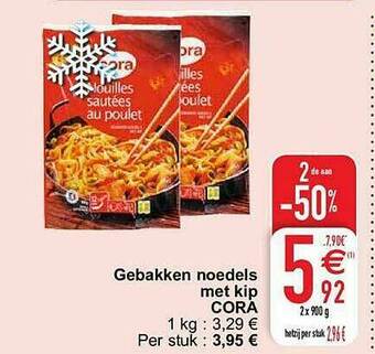 Cora Gebakken Noedels Met Kip Cora aanbieding
