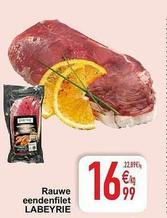 Cora Rauwe Eendenfilet Labeyrie aanbieding