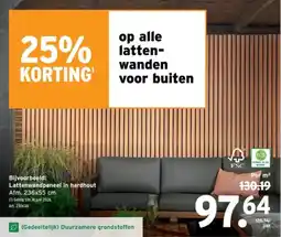 GAMMA Lattenwandpaneel in Hardhout aanbieding