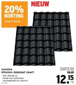 GAMMA Innoline Bitumen Dakplaat Zwart aanbieding