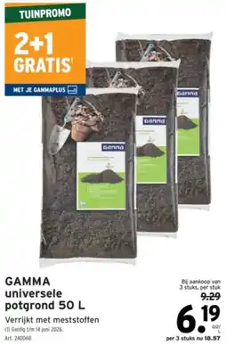 GAMMA Gamma Universele Potgrond aanbieding