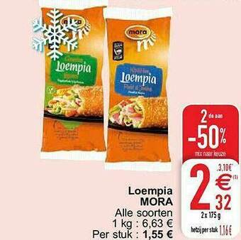 Cora Loempia Mora aanbieding