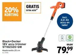 GAMMA Black+Decker 18V accu trimmer ST182320-QW aanbieding