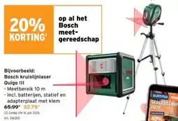 GAMMA Bosch kruislijnlaser Quigo III aanbieding