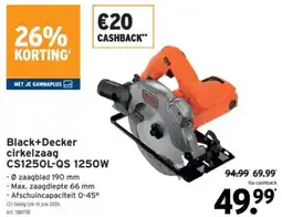 GAMMA Black + Decker Cirkelzaag CS1250L-QS aanbieding