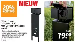 GAMMA Niko Hydro tuinpaal IP55 met 2 stopcontacten aanbieding