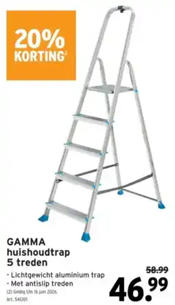 GAMMA Gamma huishoudtrap 5 treden aanbieding