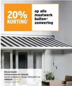 GAMMA Knikarmscherm Calando aanbieding