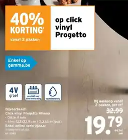 GAMMA Click vinyl Progetto Rivano aanbieding