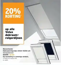 GAMMA Dakraamrolgordijn UK04 1025S wit aanbieding