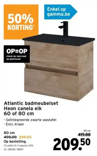 GAMMA Atlantic badmeubelset Heon canela eik aanbieding