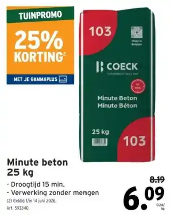 GAMMA Minute beton aanbieding