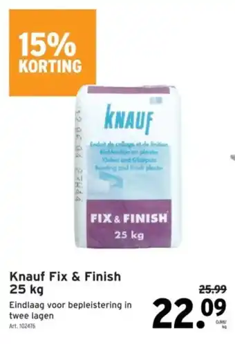 GAMMA Knauf Fix & Finish aanbieding
