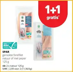 Spar Spar gerookte forelfilet natuur of met peper aanbieding