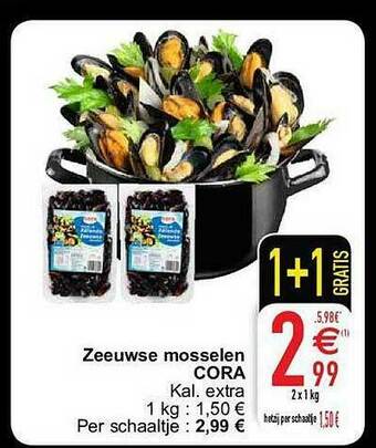 Cora Zeeuwse Mosselen aanbieding