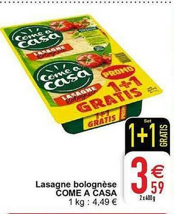 Cora Lasagne Bolognèse Come A Casa aanbieding