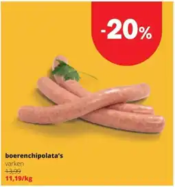 Spar Boerenchipolata's varken aanbieding