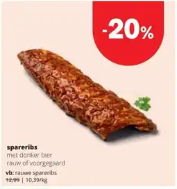 Spar Spareribs met donker bier rauw of voorgegaard aanbieding