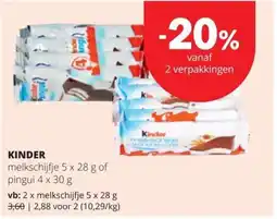 Spar Kinder aanbieding