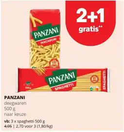 Spar Panzani deegwaren aanbieding