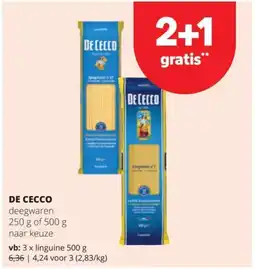 Spar De Cecco deegwaren aanbieding