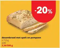Spar Desembrood met spelt en pompoen aanbieding