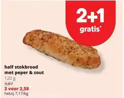 Spar half stokbrood met peper & zout aanbieding