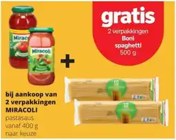 Spar Miracoli Boni spaghetti aanbieding