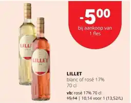 Spar Lillet blanc of rosé 17% aanbieding
