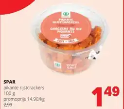 Spar Spar pikante rijstcrackers aanbieding