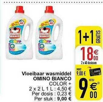 Cora Vloeibaar Wasmiddel Omino Bianco aanbieding