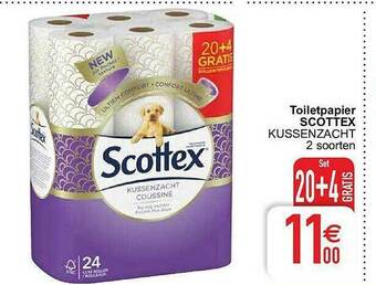 Cora Toiletpapier Scottex aanbieding