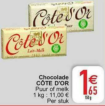 Cora Chocolade Côte D'or aanbieding