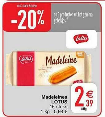 Cora Madeleines Lotus aanbieding