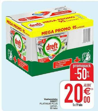 Cora Vaatwastabs Dreft aanbieding