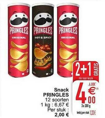 Cora Snack Pringles aanbieding