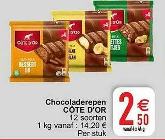 Cora Chocoladerepen Côte D'or aanbieding