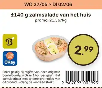 Bon Ap zalmsalade van het huis aanbieding