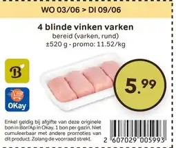 Bon Ap 4 blinde vinken varken aanbieding