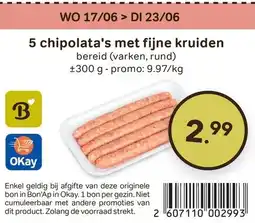 Bon Ap 5 chipolata's met fijne kruiden aanbieding