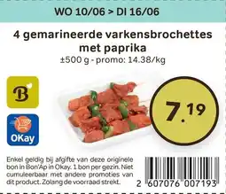 Bon Ap 4 gemarineerde varkensbrochettes met paprika aanbieding