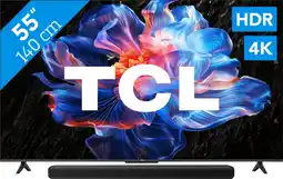 Coolblue TCL 55 Led P61K 4K (2025) + TCL S45H 2.0 Soundbar aanbieding