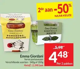 Intermarché Emma Giordani Verse pastasauzen aanbieding