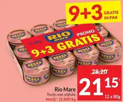 Intermarché Rio Mare Tonijn met olijfolie aanbieding