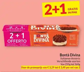 Intermarché Bontà Divina Italiaanse desserts aanbieding